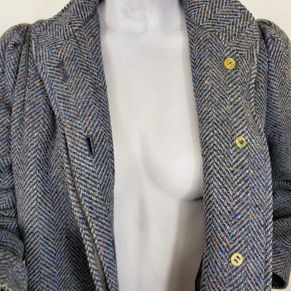 VTG Sears The Fashion Place Blue Long Top Coat - Picture 7 of 8